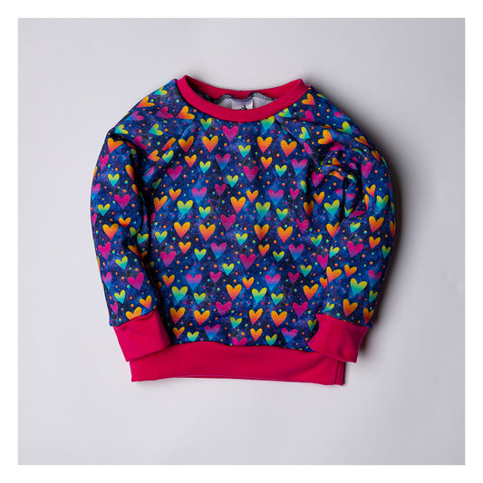 Rainbow Hearts Sweater